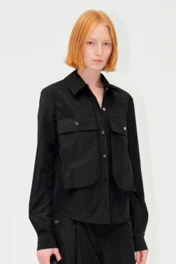 STINE GOYA SGSarah Shirt - Jet Black JetBlack Discount