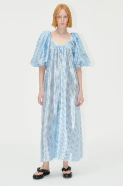 STINE GOYA SGTeresa Dress - Blue Check BlueCheck Flash Sale