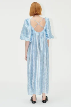 STINE GOYA SGTeresa Dress - Blue Check BlueCheck Flash Sale