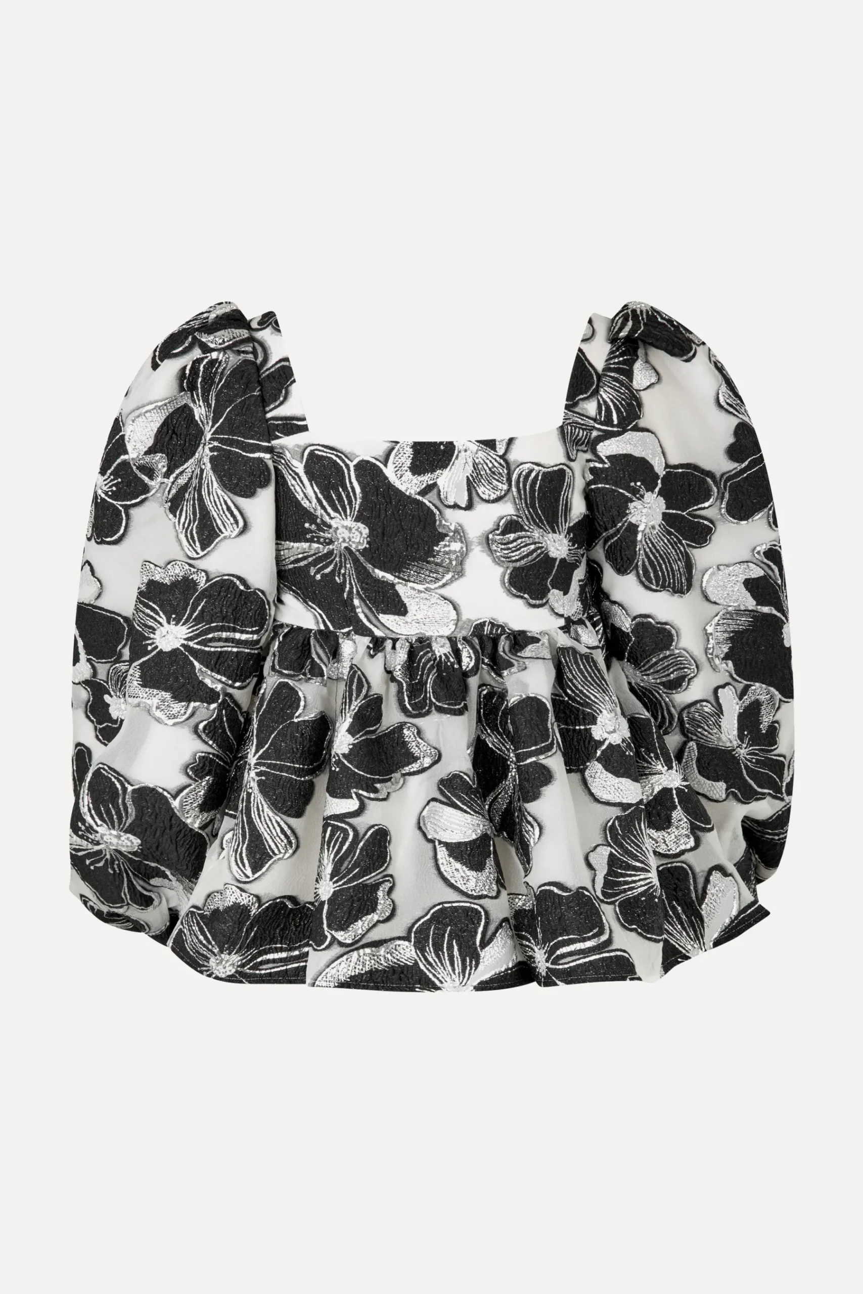 STINE GOYA Square Neck Long Sleeve Top - Anemone Jacquard AnemoneJacquard Sale