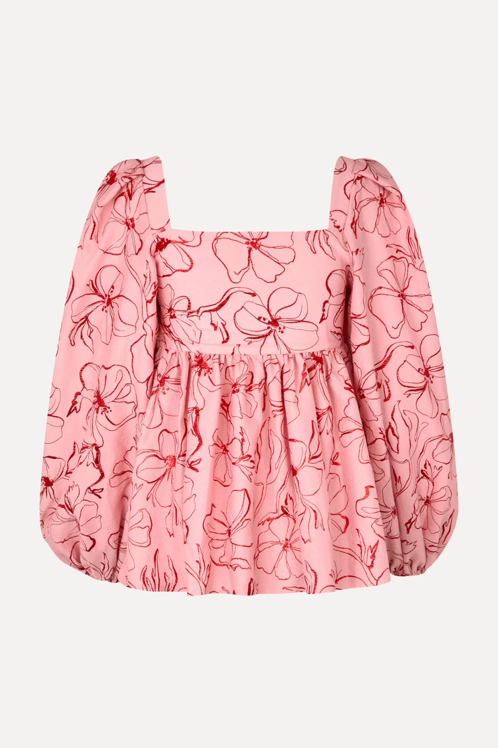 STINE GOYA Square Neck Long Sleeve Top - Foil Foliage FoilFoliage Cheap