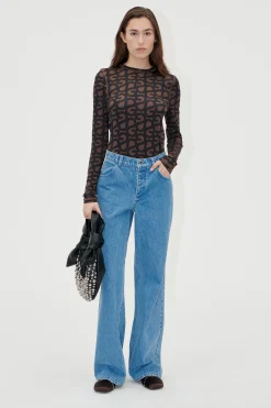 STINE GOYA Straight Leg Long Pants - Denim Blue DenimBlue Cheap