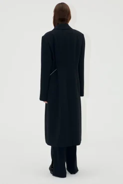 STINE GOYA Straight Long Sleeve Coat - Black Clearance