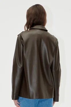 STINE GOYA Straight Sleeve Jacket - Chocolate New