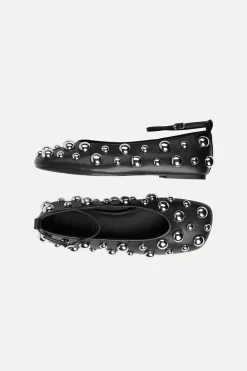 STINE GOYA Studded Ballerina - Jet Black JetBlack Fashion