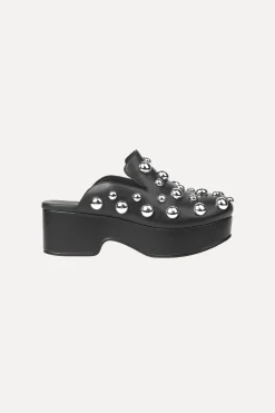 STINE GOYA Studded Clog - Jet Black JetBlack Best