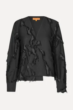 STINE GOYA V Neck Long Sleeve Top - Jet Black JetBlack Best Sale