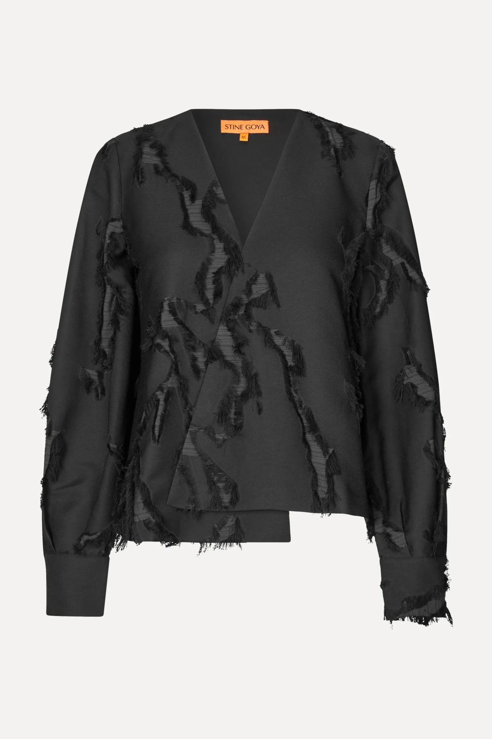 STINE GOYA V Neck Long Sleeve Top - Jet Black JetBlack Best Sale