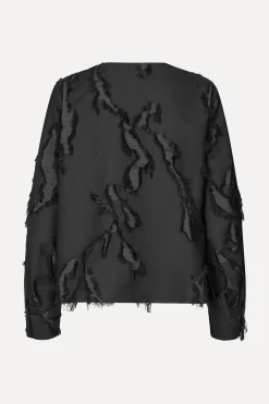 STINE GOYA V Neck Long Sleeve Top - Jet Black JetBlack Best Sale