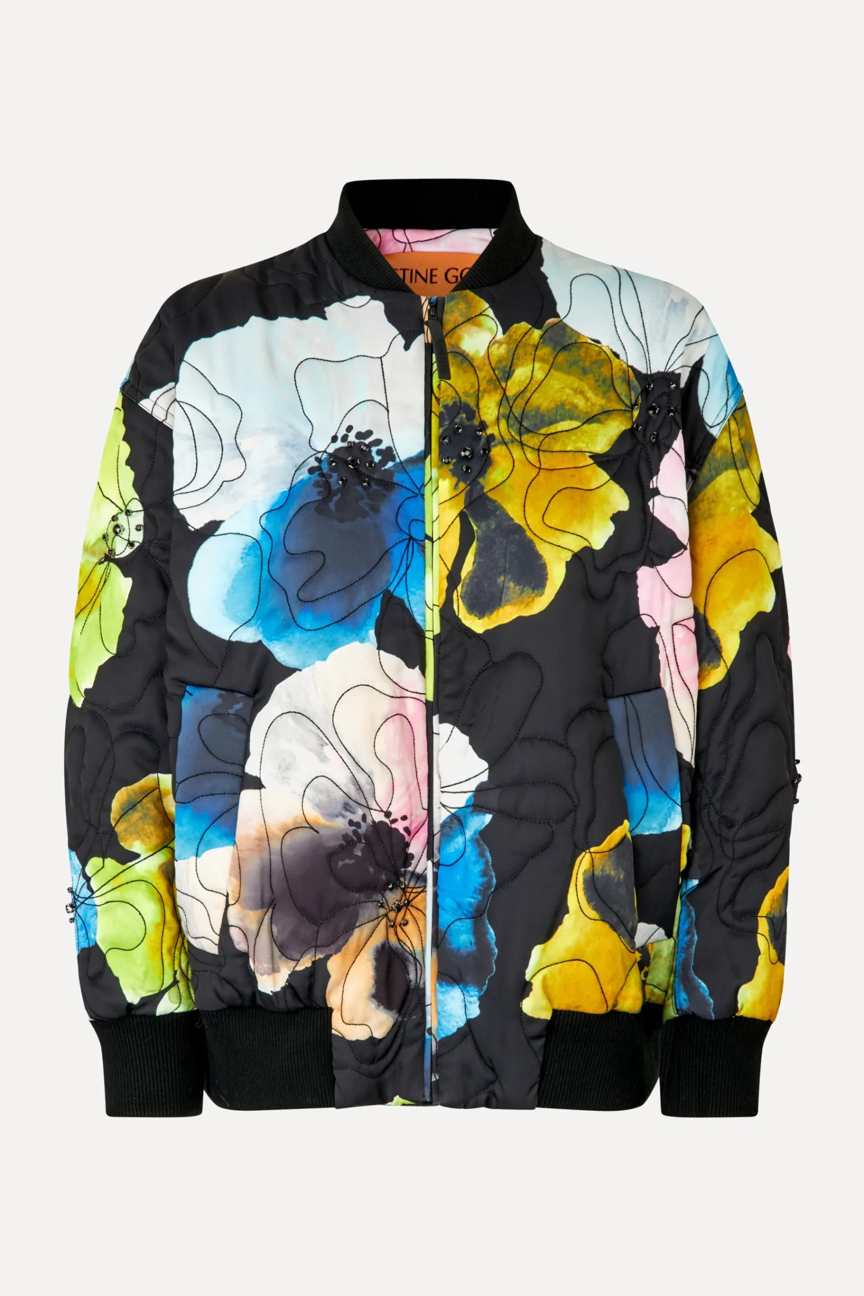 STINE GOYA Voluminous Bomber Jacket - Watercolor Bloom WatercolorBloom Discount