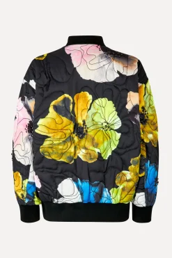 STINE GOYA Voluminous Bomber Jacket - Watercolor Bloom WatercolorBloom Discount