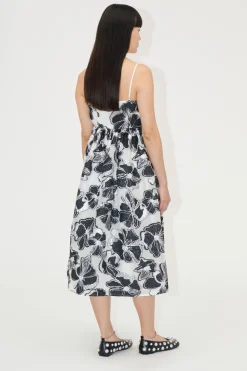 STINE GOYA Voluminous Gathered Midi Dress - Anemone Jacquard AnemoneJacquard Hot