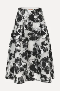 STINE GOYA Voluminous Midi Skirt - Anemone Jacquard AnemoneJacquard Fashion